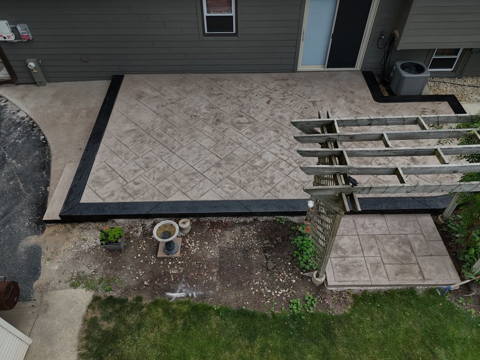 Stamped concrete project by JMC Projects in Indianapolis, Indiana